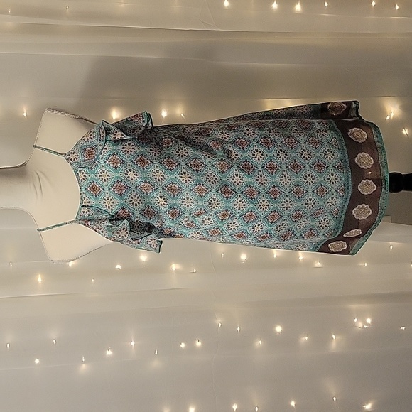 Teeze Me Dresses Mint Green Boho Pattern Dress Size M Poshmark
